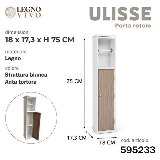MOBILETTO PORTAROTOLO ULISSE BIANCO ANTA TORTORA