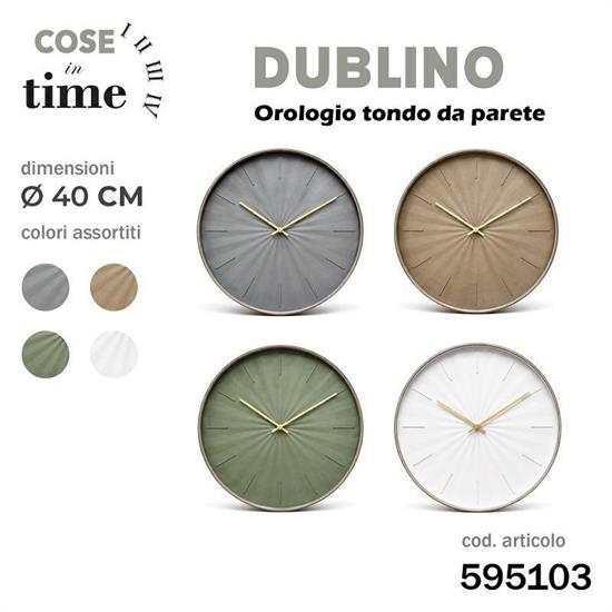 OROLOGIO DA PARETE TONDO DUBLINO D. 40 CM COLORI ASS