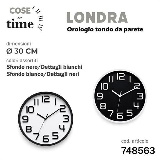 OROLOGIO DA PARETE LONDRA TONDO 30 CM COLORI ASS