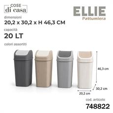 PATTUMIERA ELLIE 20 LT COLORI ASS