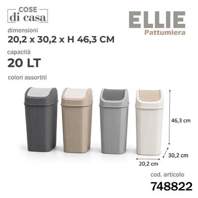 PATTUMIERA ELLIE 20 LT COLORI ASS