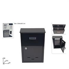 CASSETTA PER POSTA 36 X 24 X 9,5 CM COLORE NERO