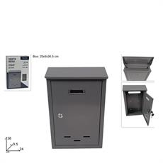 CASSETTA PER POSTA 36 X 24 X 9,5 CM COLORE GRIGIO