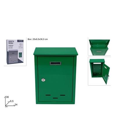 CASSETTA PER POSTA 36 X 24 X 9,5 CM COLORE VERDE