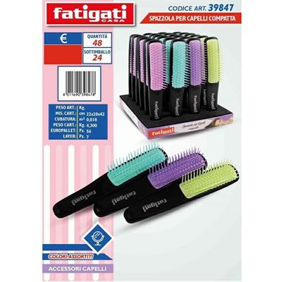 SPAZZOLA PER CAPELLI COMPATTA COLORI ASS