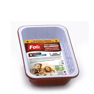 FOLI CONTENITORE LACCATO 2 PORZIONI CONF. 3 PZ