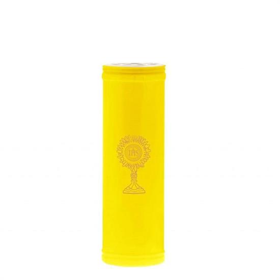 LUMINO VOTIVO D.10XH24 CM 1,2 KG CERA GIALLA GIALLO 100/24GL