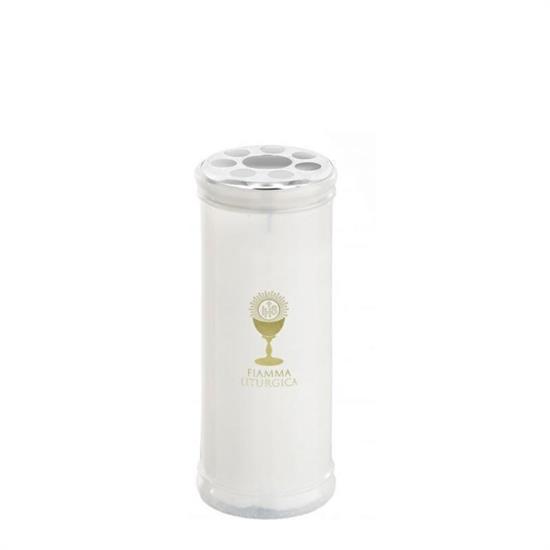 LUMINO VOTIVO D.5,5XH19 CM 235 GR PLASTICA BIANCO ART.50S/B
