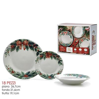 PIATTO SERVIZIO 18 PZ RED RIBBON