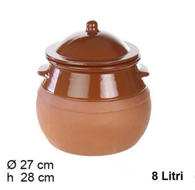 PENTOLA IN TERRACOTTA 28 CM 8 LT