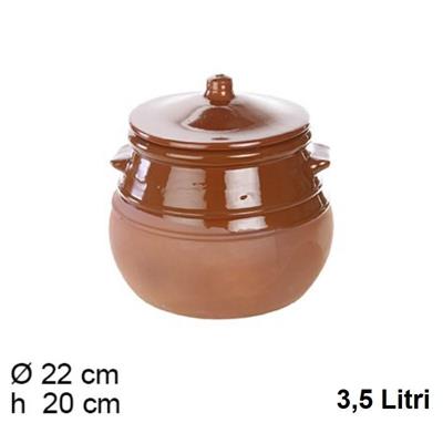 PENTOLA IN TERRACOTTA 20 CM 3,5 LT