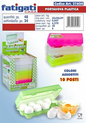 PORTAUOVA IN PLASTICA 10POSTI