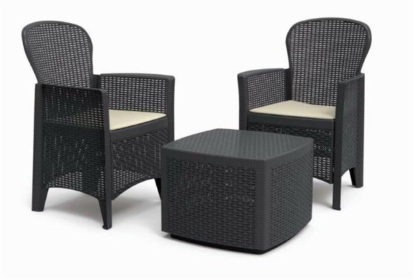 SET GIARDINO TREE RATTAN COLORE ANTRACITE