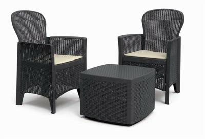 SET GIARDINO TREE RATTAN COLORE ANTRACITE