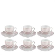 TAZZA CAFFE' CON PIATTINO CONF. 6 PZ MARGOT