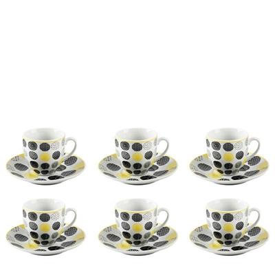 TAZZA CAFFE' CON PIATTINO CONF. 6 PZ ITACA