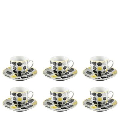 TAZZA CAFFE' CON PIATTINO CONF. 6 PZ ITACA