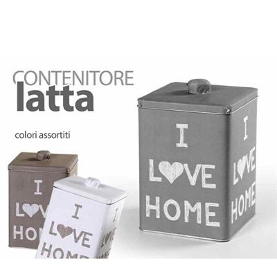 BARATTOLO IN LATTA 13 X 13 CM COLORI ASS