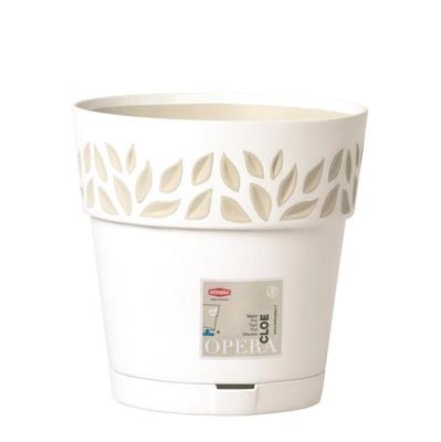 VASO OPERA DECORO CLOE 30 CM BIANCO