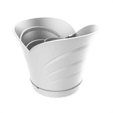 VASO TULIPANO SET 4 PZ 34,5X19X30 CM BIANCO