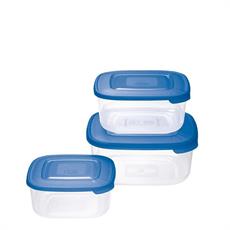 CONTENITORE FRIGO BOX QUADRATO SET 3PZ 2,5/1,5/0,95LT