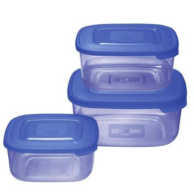 CONTENITORE FRIGO BOX QUADRATO SET 3PZ 2,5/1,5/0,95LT