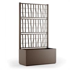 FIORIERA RETTANGOLARE ETHICA 80XH140CM CON SPALLIERA TORTORA