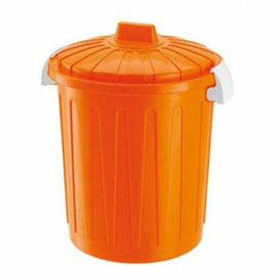 BIDONE PATTUMIERA CON COPERCHIO 50 LT ARANCIO