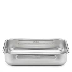 TEGLIA RETTANGOLARE ALTA INOX CM.20 ANTI ADERENTE STEEL PAN