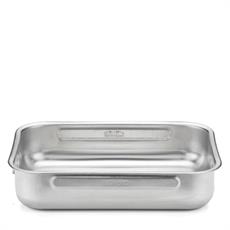 TEGLIA RETTANGOLARE ALTA INOX CM.25 ANTIADERENTE STEEL PAN