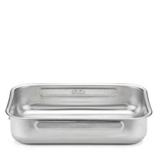 TEGLIA RETTANGOLARE ALTA INOX CM.35  ANTI ADERENTE STEEL PAN