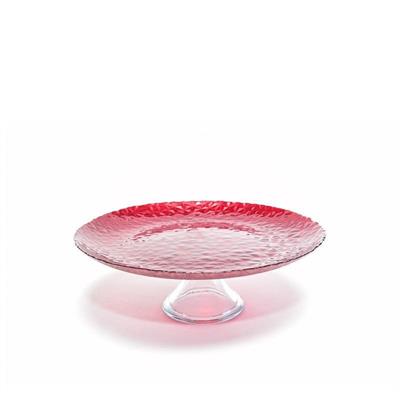 ALZATA IN VETRO SKY 28 X H12 CM ROSSO GLITTER