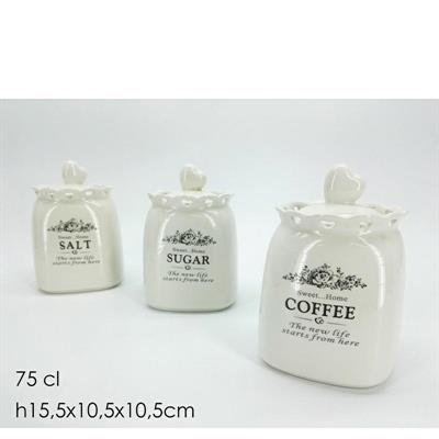 BARATTOLO CERAMICA CREMA 75 CL 3 ASS