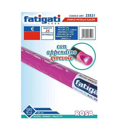 BASTONE METALLO SLALOM ROSA 130 CM