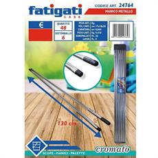 BASTONE METALLO CROMATO 130 CM