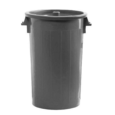BIDONE MILLEUSI 100LT CON COPERCHIO COLORE GRIGIO