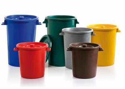 BIDONE MILLEUSI 70LT CON COPERCHIO COLORE GIALLO