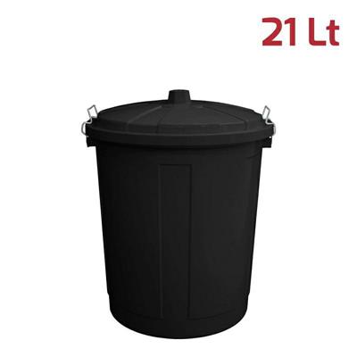 BIDONE MAXI 21 LT CON CHIUSURE NERO