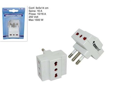 ADATTATORE TRIPLO 1500W 16A