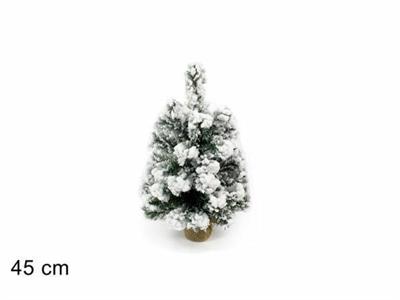 ALBERO INNEVATO CON BASE JUTA 45CM 46PUNTE