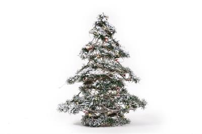 ALBERO INNEVATO CON LUCI 47X13XH60CM