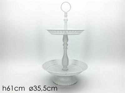 ALZATA 2RIPIANI COLORE BIANCO 61CM