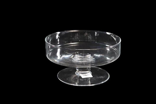 ALZATA CON PIEDE IN VETRO TRASPARENTE 20XH11CM