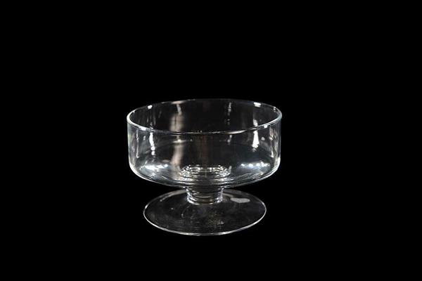 ALZATA CON PIEDE IN VETRO TRASPARENTE 16XH11CM