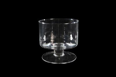ALZATA CON PIEDE IN VETRO TRASPARENTE 15XH15CM