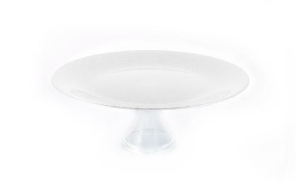 ALZATA IN VETRO CON PIEDE FATUM D.20XH10CM COLORE BIANCO