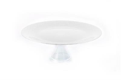 ALZATA IN VETRO CON PIEDE FATUM D.20XH10CM COLORE BIANCO