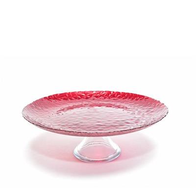 ALZATA IN VETRO SKY 33 X H12 CM ROSSO GLITTER
