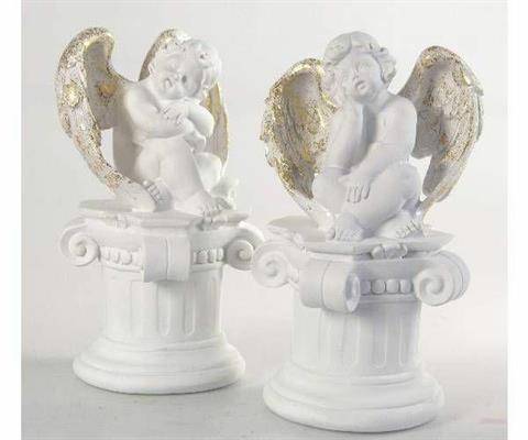 ANGELO SU COLONNA DAFNE BIANCO 20CM