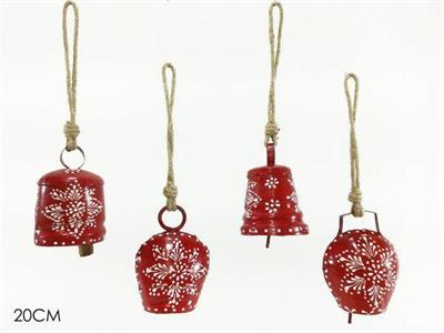 APPENDINO CAMPANACCIO 20CM COLORE ROSSO 4MODELLI ASS.